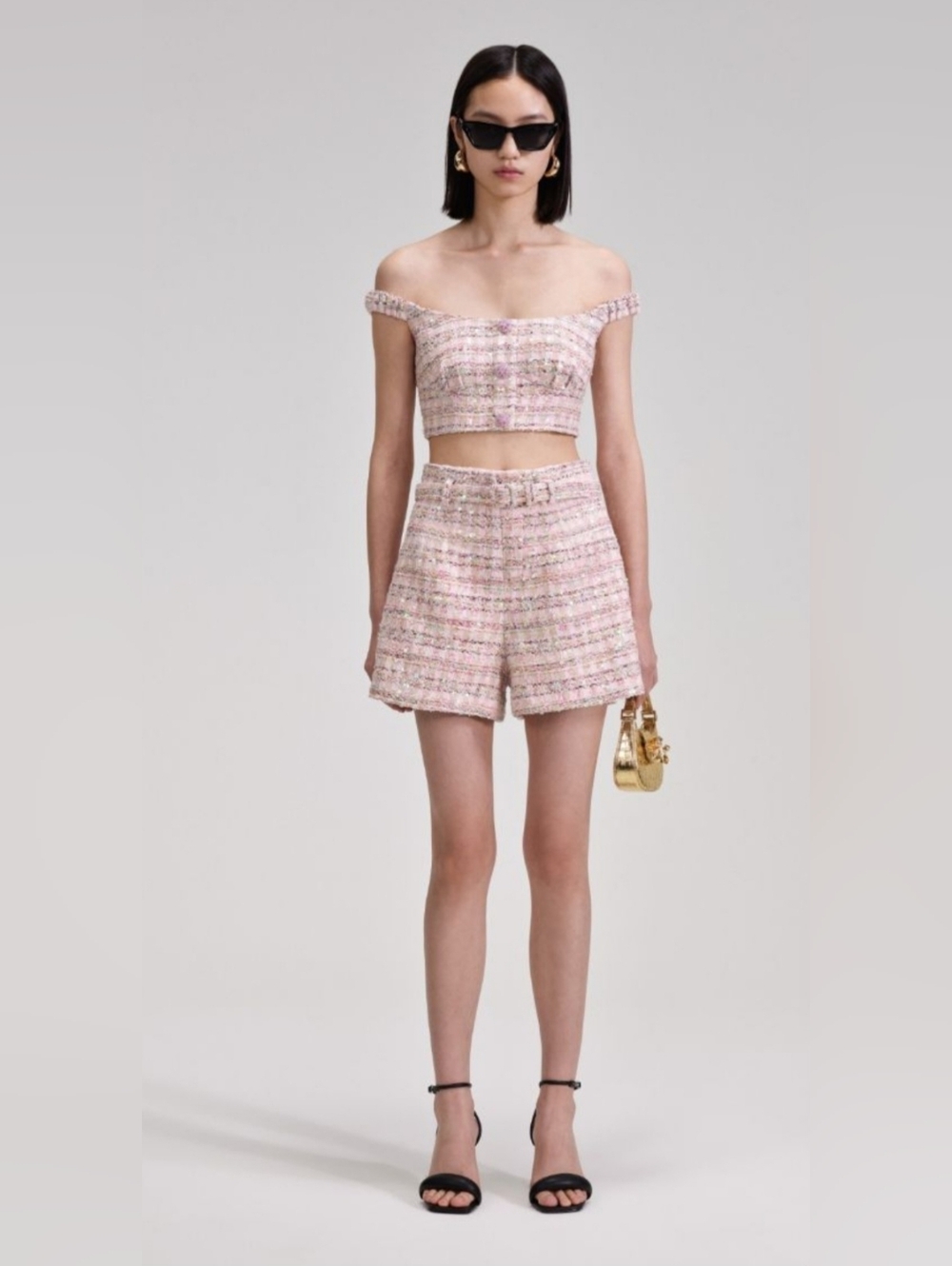 Self-Portrait Tweed top
